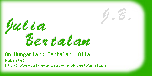 julia bertalan business card
