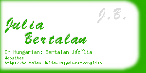 julia bertalan business card